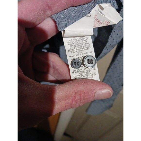 Primark Mens Pokadot Slim Fit Button-down Shirt. Size M - Picture 11 of 12